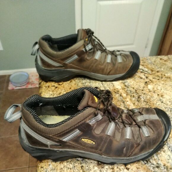 Keen Steel Toe Mens 13 Brown Leather Work Shoes ASTM F2413-11 Hiking main image 6